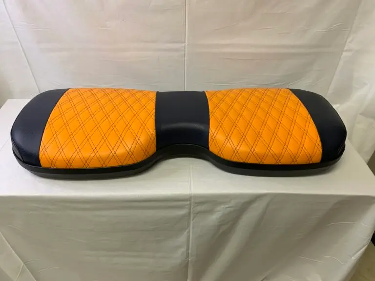Golf Cart Seat Upholstery Black and Orange